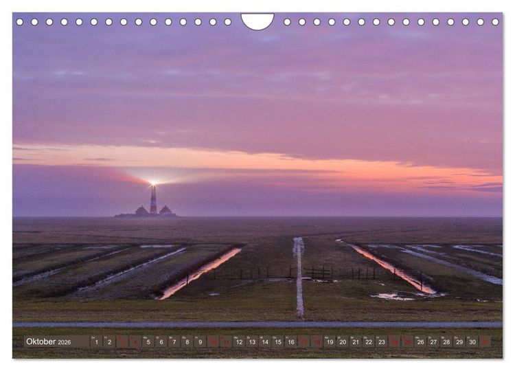 Produktbild: Einmaliges Westerhever (Wandkalender 2026 DIN A4 quer), CALVENDO Monatskalender