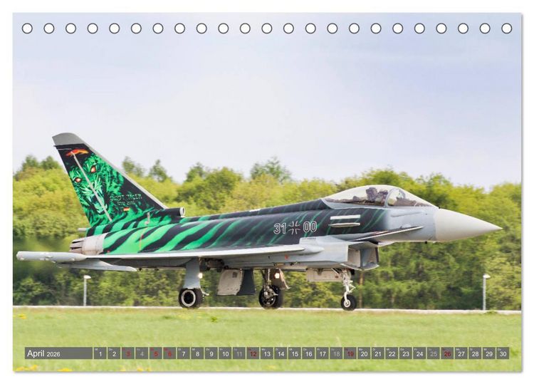 Produktbild: Milit&auml;rjets am Boden (Tischkalender 2026 DIN A5 quer), CALVENDO Monatskalender