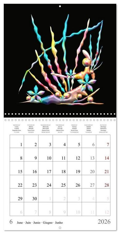 Produktbild: Une harmonie color&eacute;e (Calendrier mural carr&eacute; 2026 30x30 cm) Calendrier double avec une page pour vos prises de notes