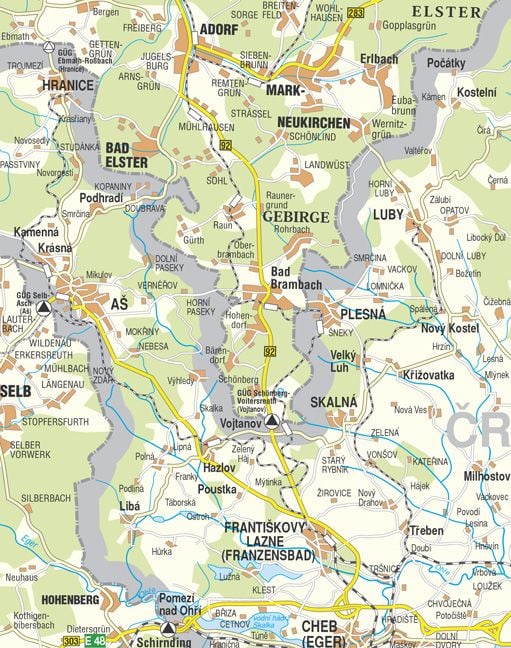 Produktbild: S&uuml;dliches Vogtland - B&auml;derregion Bad Elster - Bad Brambach - Frantiskovy Lazne - Cheb