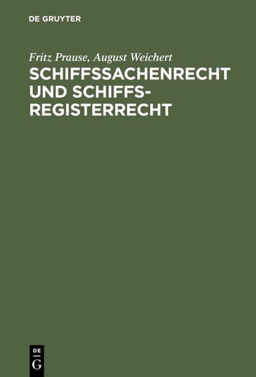 Produktbild: Schiffssachenrecht und Schiffsregisterrecht
