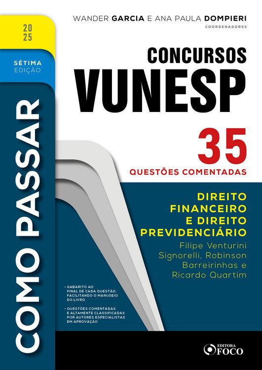 Produktbild: Como Passar em Concursos Vunesp - 7&ordf; Ed -2025