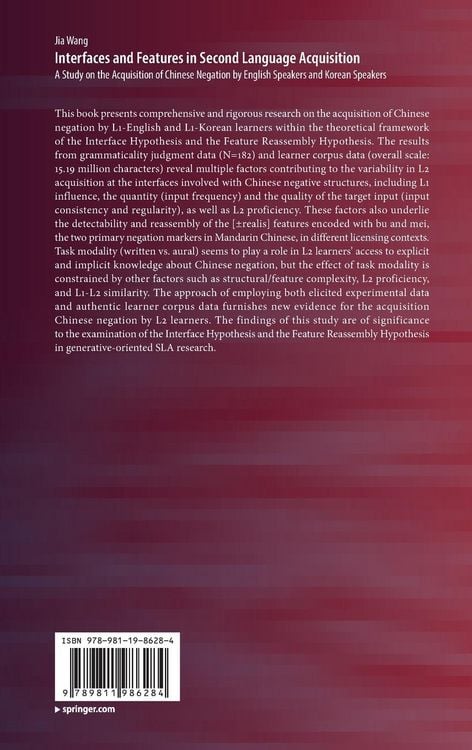 Produktbild: Interfaces and Features in Second Language Acquisition