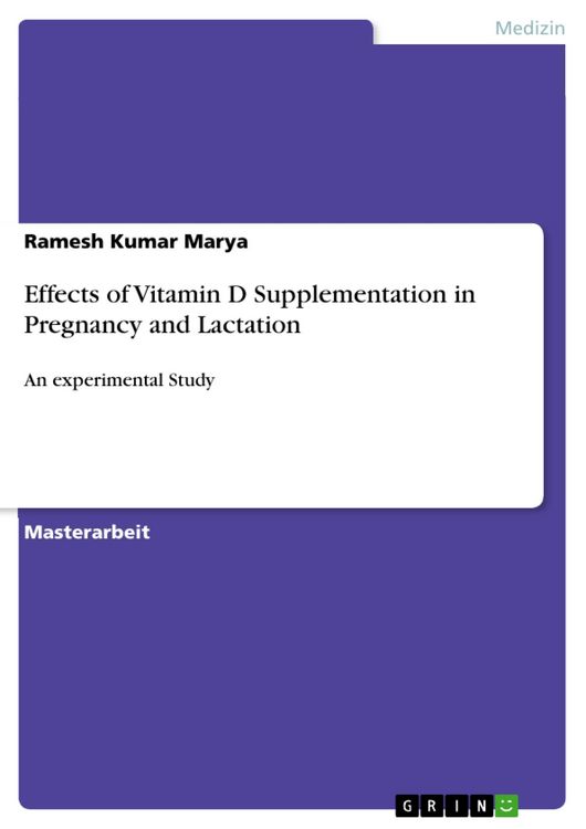 Produktbild: Effects of Vitamin D Supplementation in Pregnancy and Lactation