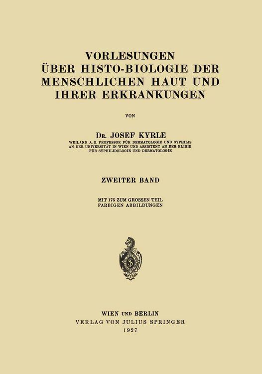 Produktbild: Vorlesungen &uuml;ber Histo-Biologie der Menschlichen Haut und ihrer Erkrankungen