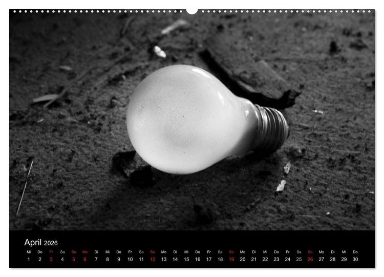 Produktbild: Objekte in schwarz weiss (hochwertiger Premium Wandkalender 2026 DIN A2 quer), Kunstdruck in Hochglanz
