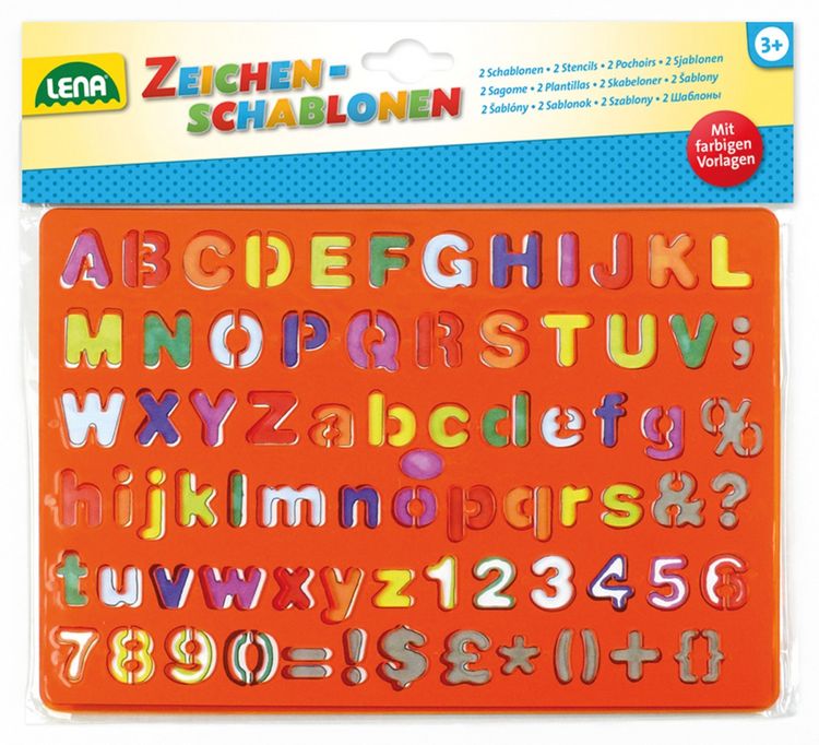 Produktbild: Zeichenschablone Alphabet/Zahlen + Zeichen, Beutel