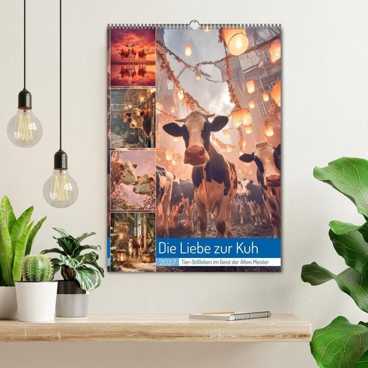 Produktbild: Die Liebe zur Kuh (Wandkalender 2027 DIN A2 hoch), CALVENDO Monatskalender