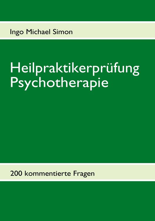 Produktbild: Heilpraktikerpr&uuml;fung Psychotherapie