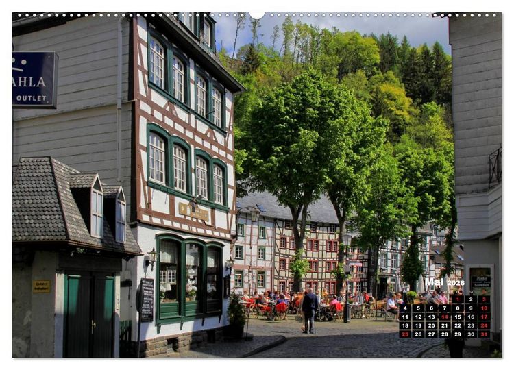 Produktbild: Eine Perle in der Eifel - Monschau (hochwertiger Premium Wandkalender 2026 DIN A2 quer), Kunstdruck in Hochglanz
