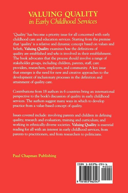 Produktbild: Valuing Quality in Early Childhood Services