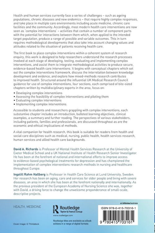 Produktbild: Complex Interventions in Health