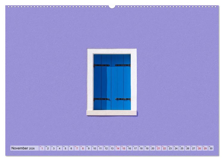 Produktbild: Minimal Burano (hochwertiger Premium Wandkalender 2026 DIN A2 quer), Kunstdruck in Hochglanz