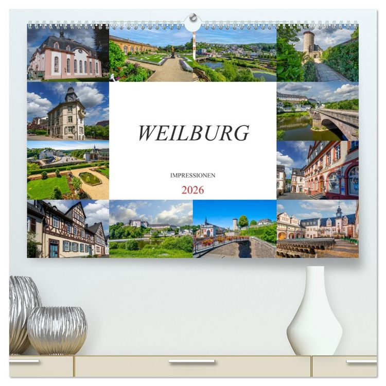 Produktbild: Weilburg Impressionen (hochwertiger Premium Wandkalender 2026 DIN A2 quer), Kunstdruck in Hochglanz