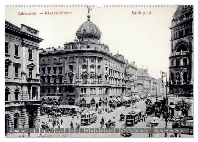 Produktbild: Budapest: in alten Zeiten (hochwertiger Premium Wandkalender 2027 DIN A2 quer), Kunstdruck in Hochglanz