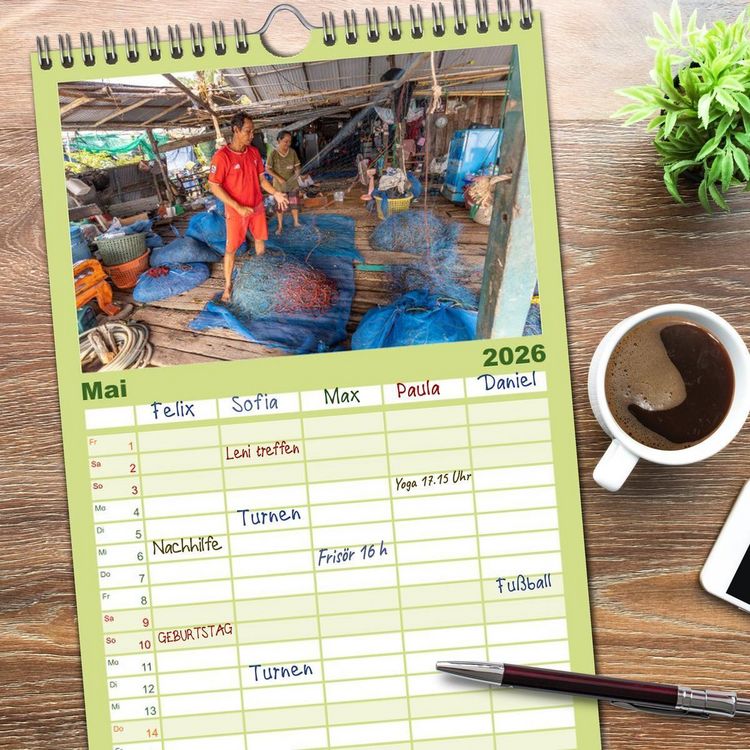Produktbild: Familienplaner 2026 - Thailand - Koh Kood mit 5 Spalten (Wandkalender, 21 x 45 cm) CALVENDO