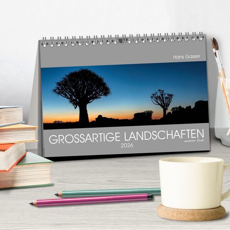 Produktbild: GROSSARTIGE LANDSCHAFTEN unserer Erde 2026 (Tischkalender 2026 DIN A5 quer), CALVENDO Monatskalender
