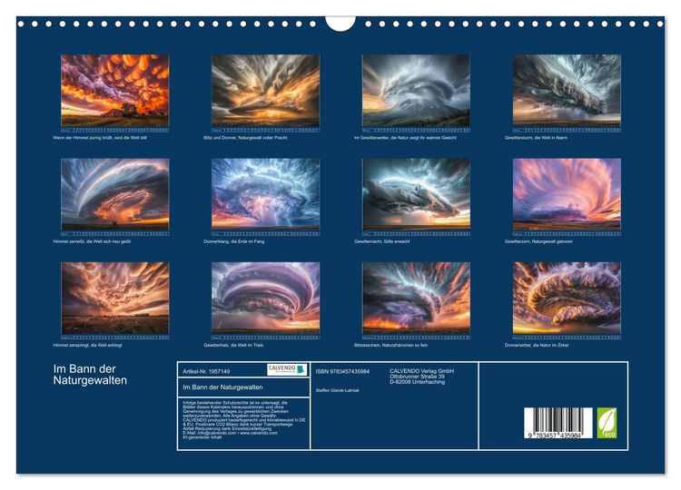 Produktbild: Im Bann der Naturgewalten (Wandkalender 2026 DIN A3 quer), CALVENDO Monatskalender