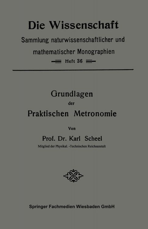 Produktbild: Grundlagen der Praktischen Metronomie
