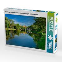 Produktbild: CALVENDO Puzzle Merseburger Dom und Schloss Merseburg spiegeln sich in der Saale | 1000 Teile Lege-Gr&ouml;&szlig;e 64x48cm Foto-Puzzle f&uuml;r gl&uuml;ckliche Stunden