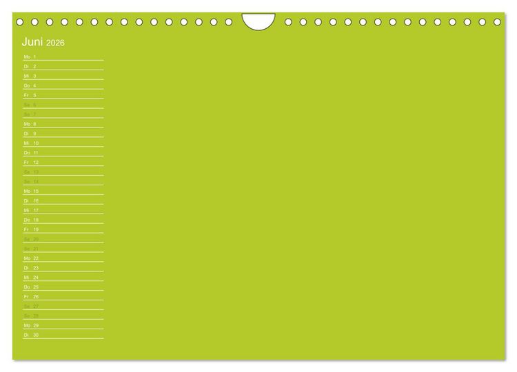 Produktbild: Bastel-Geburtstagskalender gr&uuml;n / Geburtstagskalender (Wandkalender 2026 DIN A4 quer), CALVENDO Monatskalender
