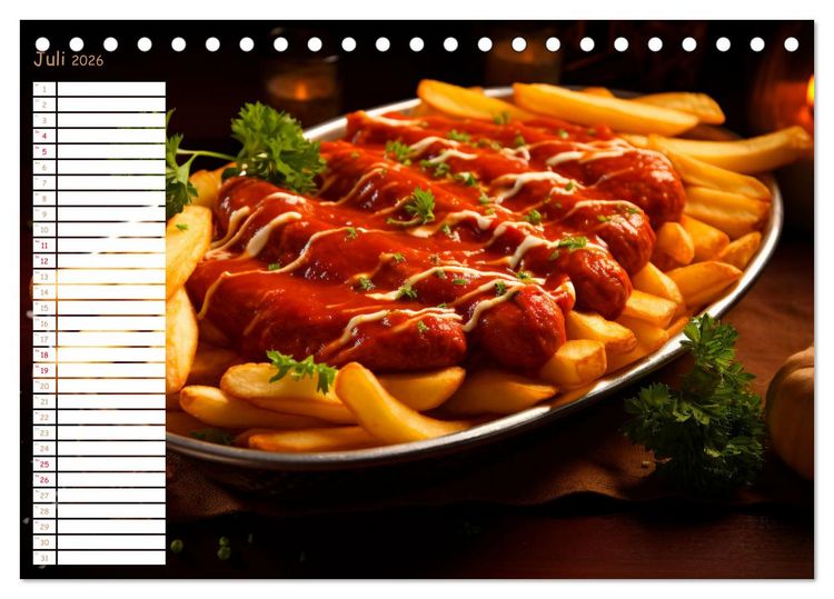 Produktbild: Fastfood &Auml;sthetik (Tischkalender 2026 DIN A5 quer), CALVENDO Monatskalender