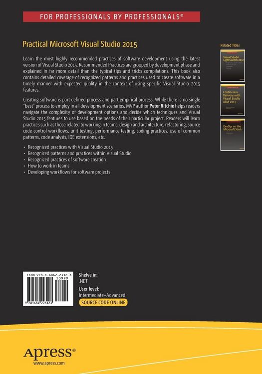 Produktbild: Practical Microsoft Visual Studio 2015