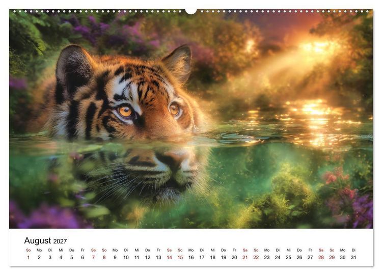 Produktbild: Wild.Edel.Stark. - Im Bann der Tiger (Wandkalender 2027 DIN A2 quer), CALVENDO Monatskalender