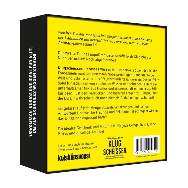 Produktbild: Pegasus - Klugscheisser Black Edition, Kartenspiel