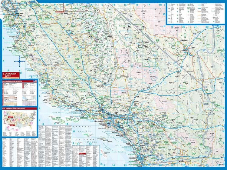 Produktbild: California, Kalifornien, Borch Map