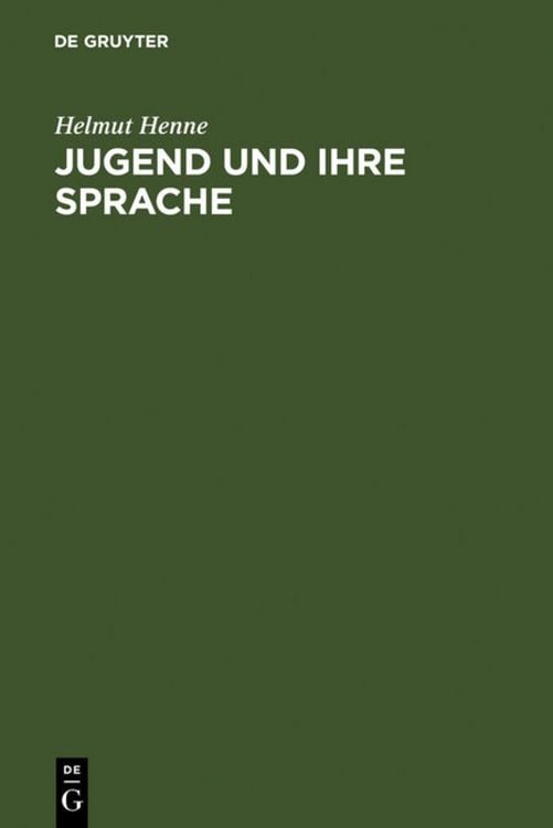 Produktbild: Jugend und ihre Sprache