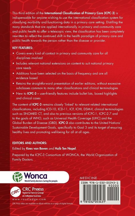 Produktbild: ICPC-3 International Classification of Primary Care