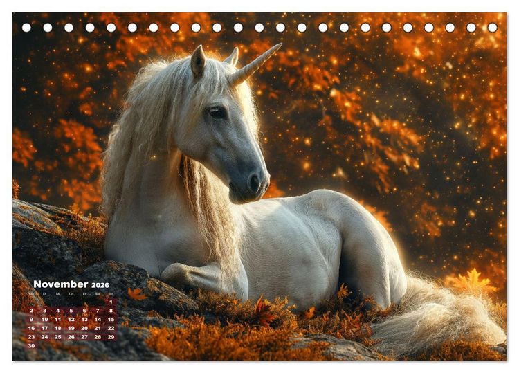 Produktbild: Fliegende M&auml;hnen und Sternenstaub - Ein zauberhafter Jahresbegleiter (Tischkalender 2026 DIN A5 quer), CALVENDO Monatskalender