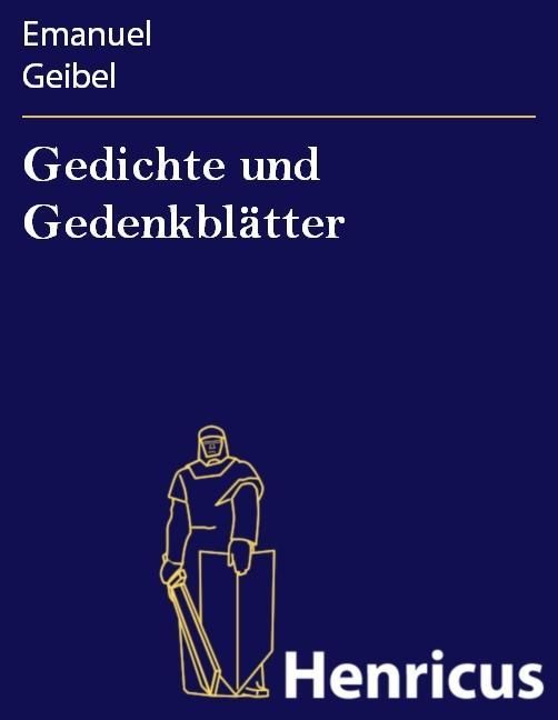Produktbild: Gedichte und Gedenkbl&auml;tter