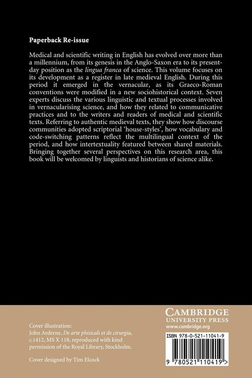 Produktbild: Medical and Scientific Writing in Late Medieval English