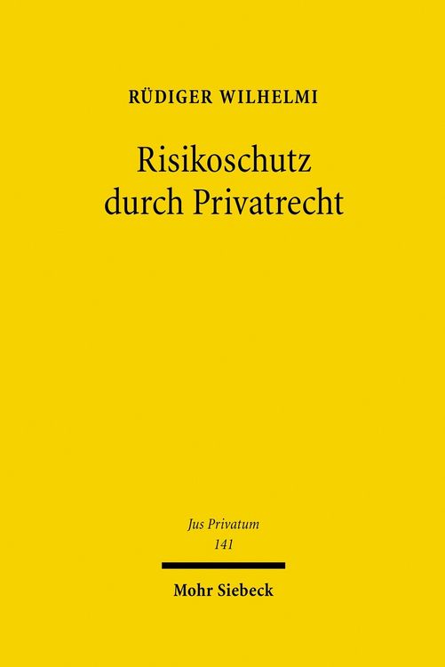 Produktbild: Risikoschutz durch Privatrecht