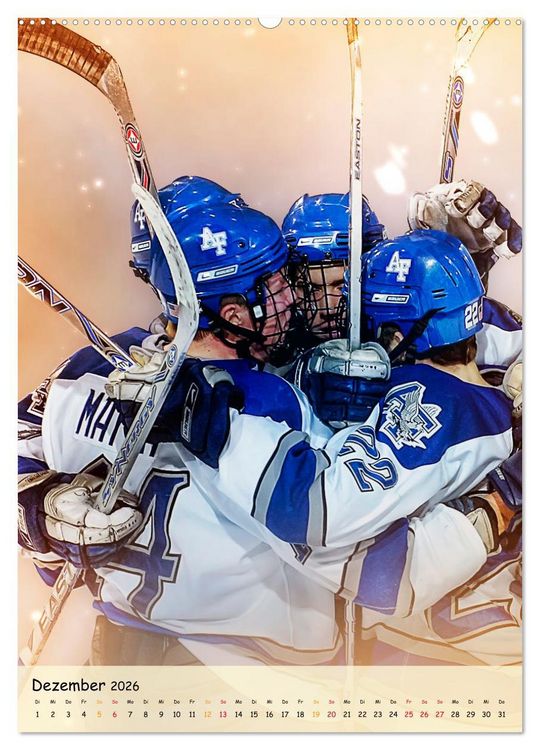 Produktbild: Eishockey Leidenschaft (hochwertiger Premium Wandkalender 2026 DIN A2 hoch), Kunstdruck in Hochglanz