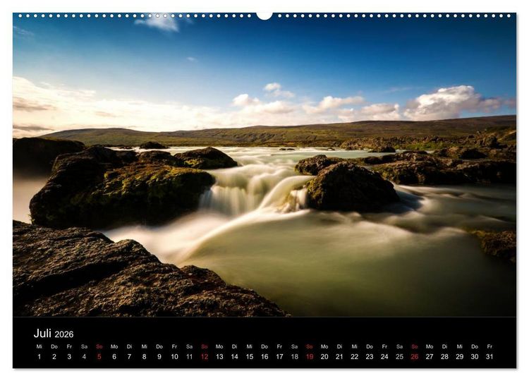 Produktbild: Island - Wundervolle Landschaften (Wandkalender 2026 DIN A2 quer), CALVENDO Monatskalender