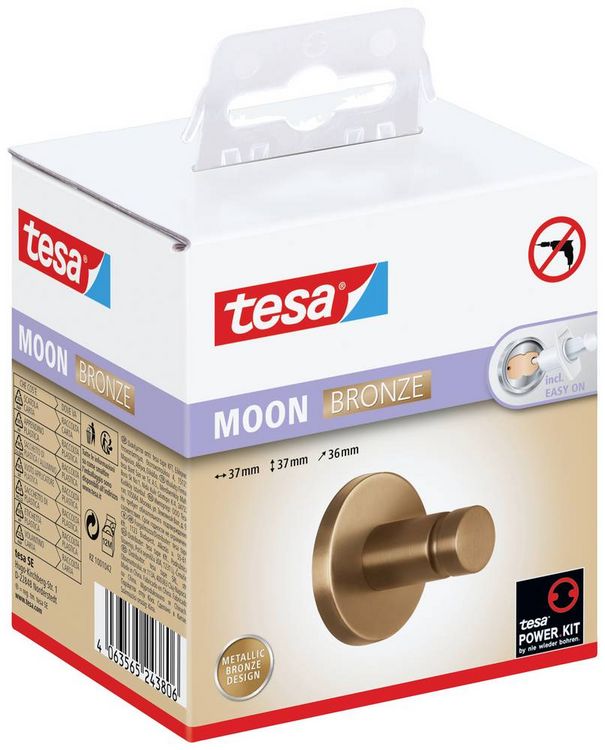 Produktbild: Tesa MOON BRONZE Handtuchhaken Klebstoff Metall