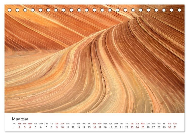 Produktbild: Paria Canyon The Wave (Desk Calendar 2026 DIN A5 landscape), CALVENDO 12 Month DeskCalendar