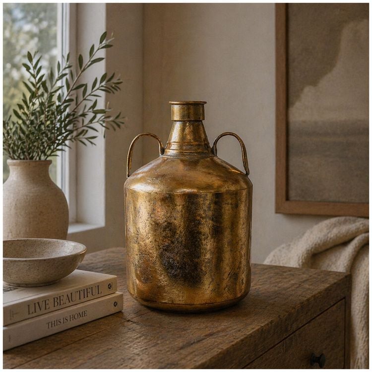 Produktbild: HTI-Living Vase Dhaka goldfarben 34 cm B-Wahl Vase Dhaka goldfarben 34 cm B-Wahl