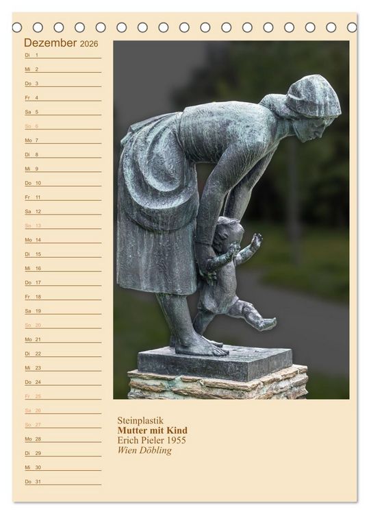 Produktbild: M&uuml;tter mit Kindern in der Kunst (Tischkalender 2026 DIN A5 hoch), CALVENDO Monatskalender
