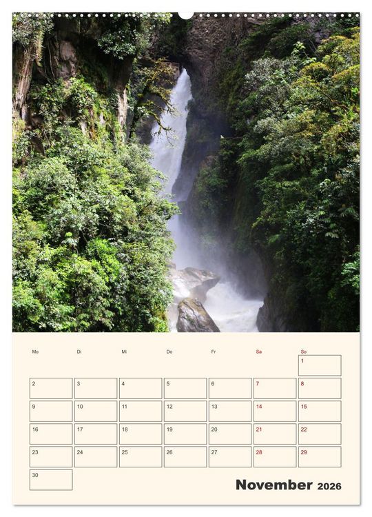 Produktbild: Ecuador - Terminplaner (Wandkalender 2026 DIN A2 hoch), CALVENDO Monatskalender