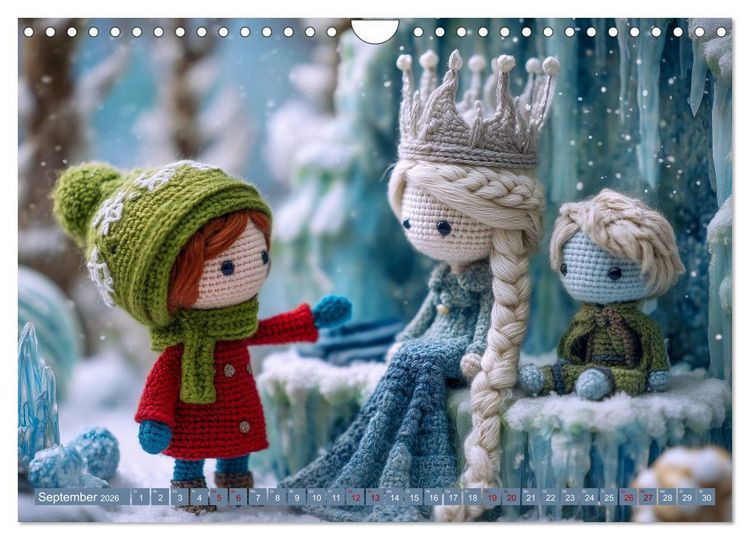 Produktbild: Amigurumi Erz&auml;hlzauber. Fantastische Geschichten als H&auml;kelkunst inszeniert (Wandkalender 2026 DIN A4 quer), CALVENDO Monatskalender