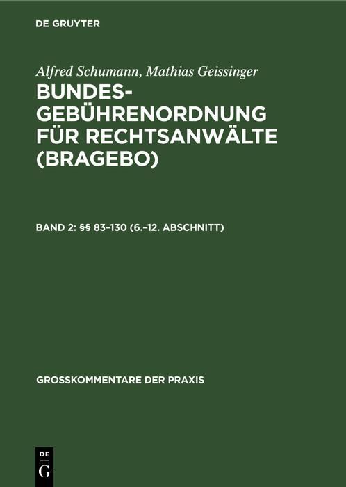Produktbild: &sect;&sect; 83-130 (6.-12. Abschnitt)