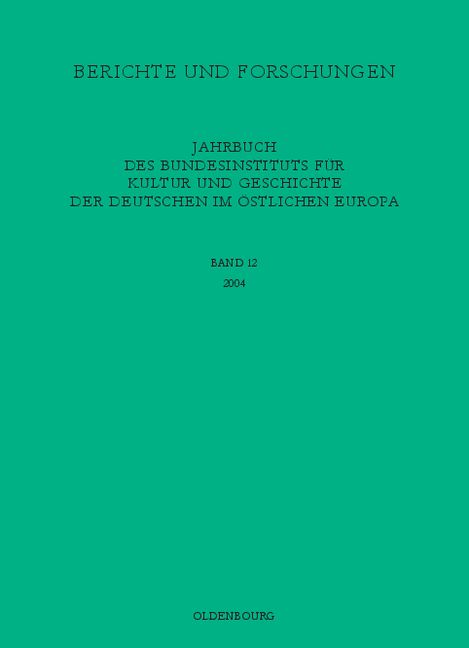 Produktbild: Jahrbuch des Bundesinstituts f&uuml;r Kultur und Geschichte der Deutschen im &ouml;stlichen Europa / 2004