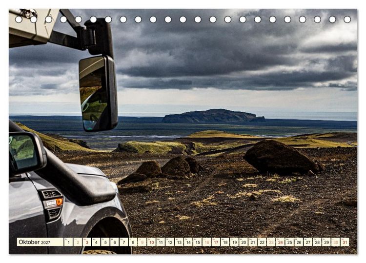 Produktbild: Overlanding on Iceland - Mit dem 4x4 Camper kreuz und quer &uuml;ber die Insel (Tischkalender 2027 DIN A5 quer), CALVENDO Monatskalender