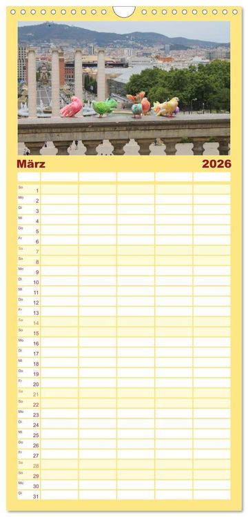 Produktbild: Familienplaner 2026 - BARCELONA - Metropole am Mittelmeer mit 5 Spalten (Wandkalender, 21 x 45 cm) CALVENDO