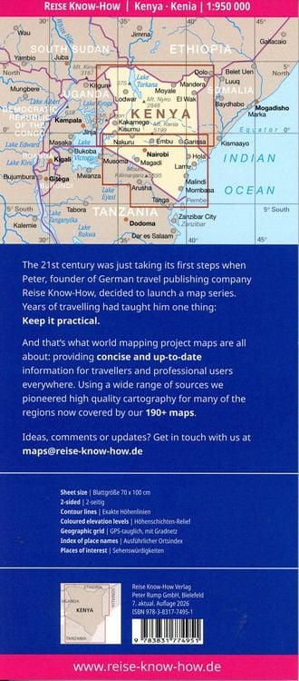 Produktbild: Reise Know-How Landkarte Kenia / Kenya (1:950.000)