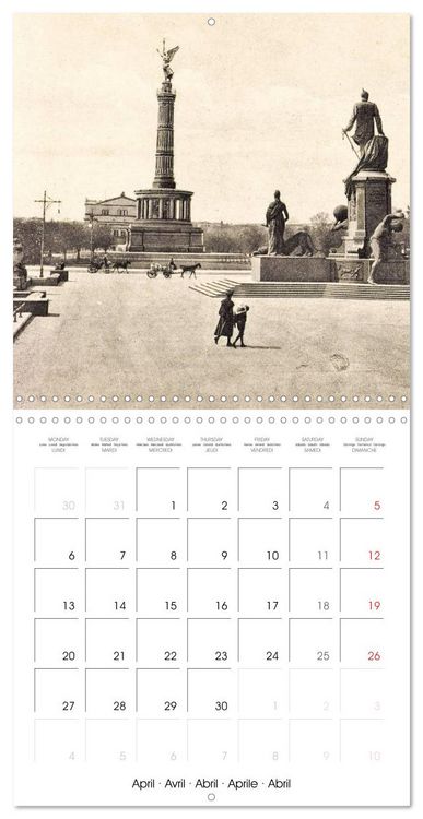 Produktbild: Bons baisers de Berlin : Cartes postales historiques de la ville (Calendrier mural carr&eacute; 2026 30x30 cm) Calendrier double avec une page pour vos prises de notes